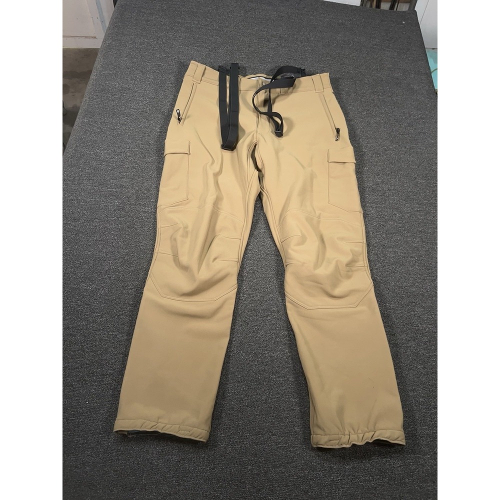 Beyond Clothing Fusion L5 Coyote Softshell Pants Suspenders Large Fleece Lined